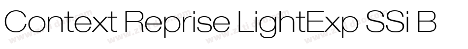 Context Reprise LightExp SSi Bold字体转换